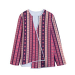 Pink And Purple Southwestern Print Long Sleeve Short Coat