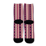 Pink And Purple Southwestern Print Long Socks