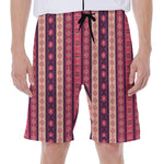 Pink And Purple Southwestern Print Men's Beach Shorts