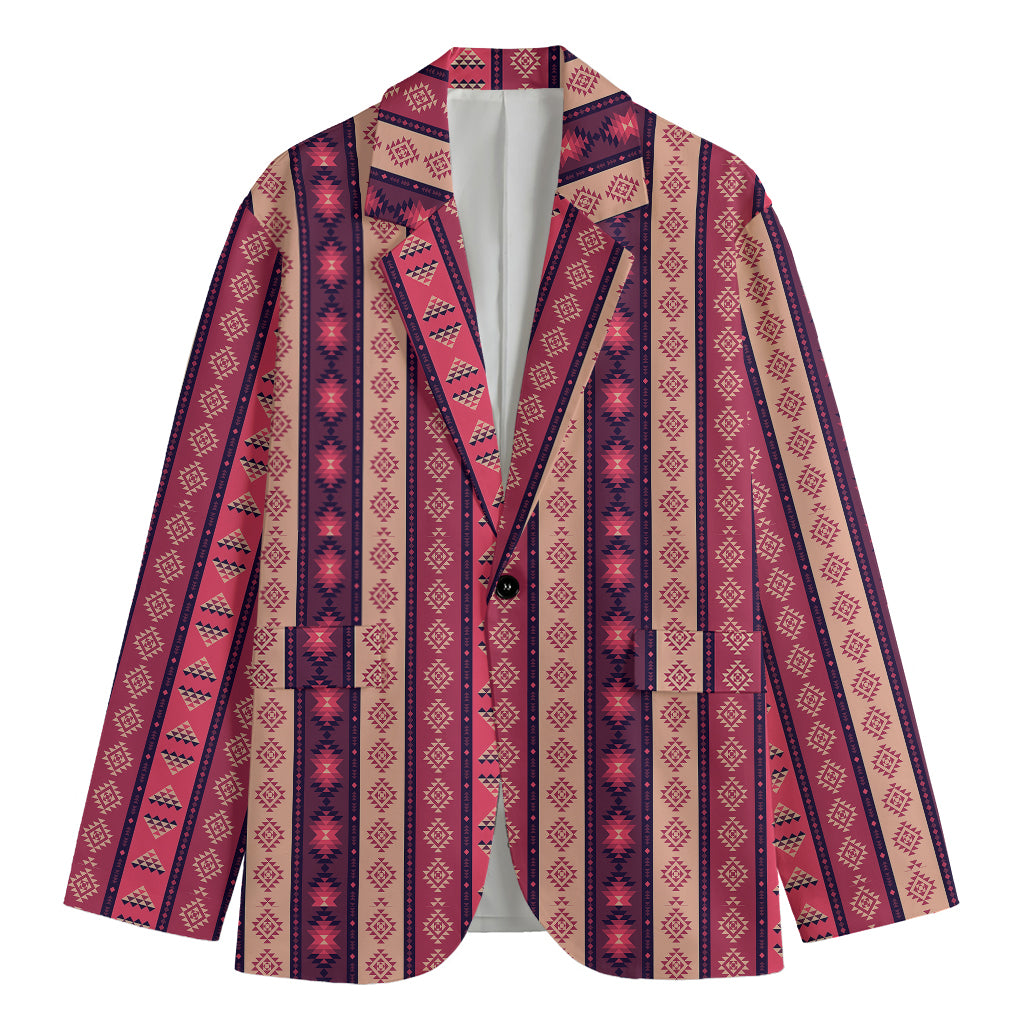 Pink And Purple Southwestern Print Men's Blazer