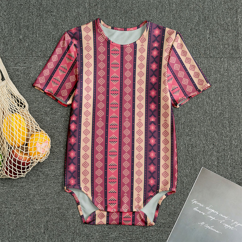 Pink And Purple Southwestern Print Men's Bodysuit