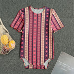 Pink And Purple Southwestern Print Men's Bodysuit