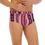 Pink And Purple Southwestern Print Men's Briefs