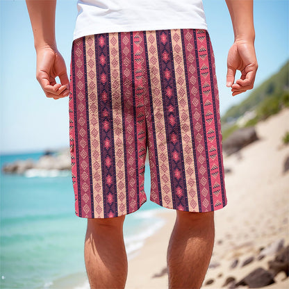 Pink And Purple Southwestern Print Men's Cargo Shorts