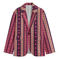 Pink And Purple Southwestern Print Men's Cotton Blazer