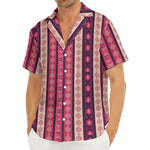 Pink And Purple Southwestern Print Men's Deep V-Neck Shirt