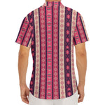 Pink And Purple Southwestern Print Men's Deep V-Neck Shirt