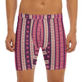 Pink And Purple Southwestern Print Men's Long Boxer Briefs