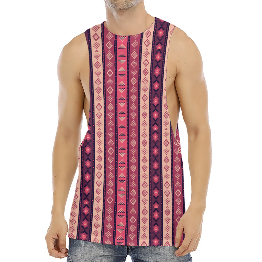 Pink And Purple Southwestern Print Men's Muscle Tank Top