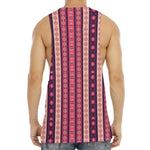 Pink And Purple Southwestern Print Men's Muscle Tank Top