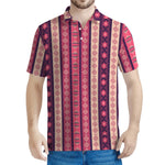 Pink And Purple Southwestern Print Men's Polo Shirt