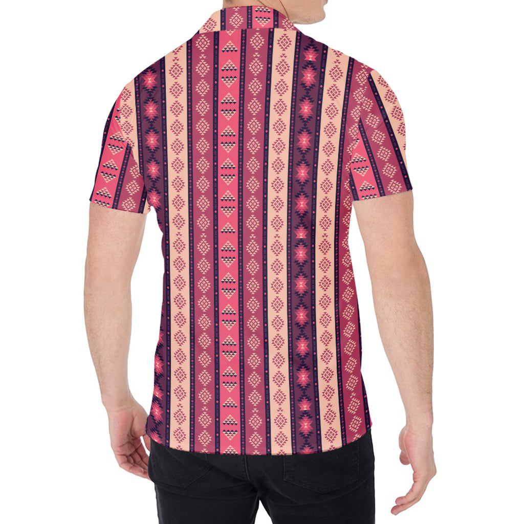 Pink And Purple Southwestern Print Men's Shirt