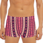 Pink And Purple Southwestern Print Men's Short Boxer Briefs