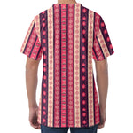 Pink And Purple Southwestern Print Men's Velvet T-Shirt