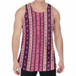 Pink And Purple Southwestern Print Men's Velvet Tank Top