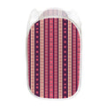 Pink And Purple Southwestern Print Mesh Laundry Hamper