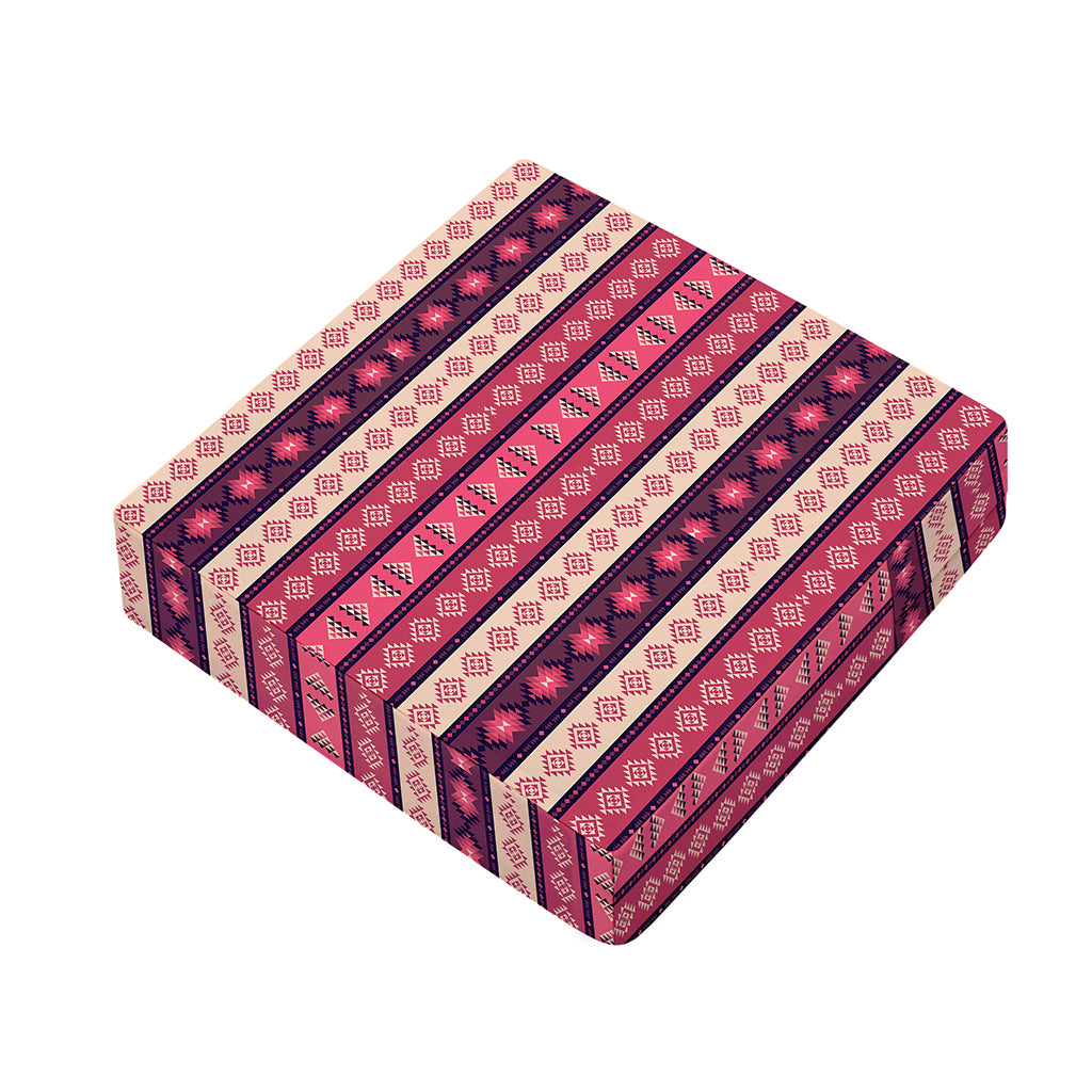 Pink And Purple Southwestern Print Outdoor Seat Cushion Cover