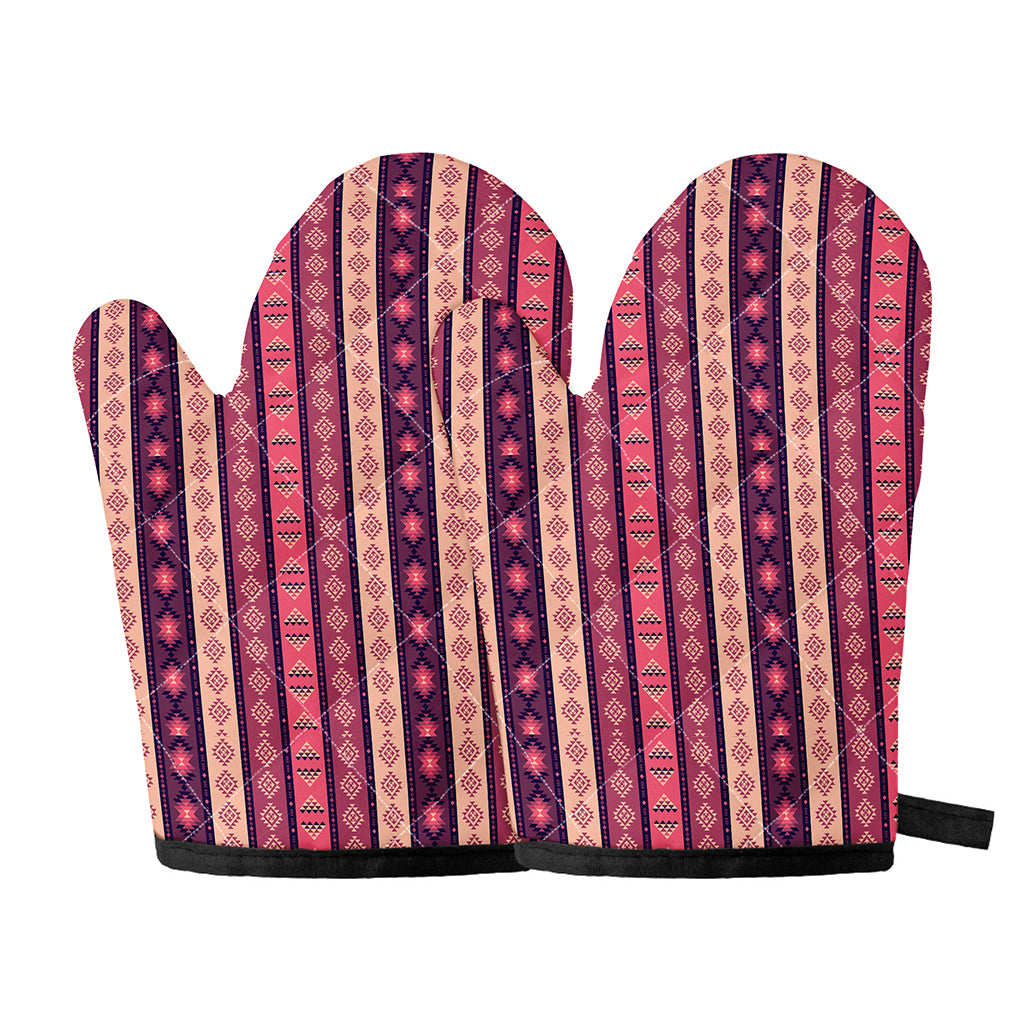 Pink And Purple Southwestern Print Oven Mitts