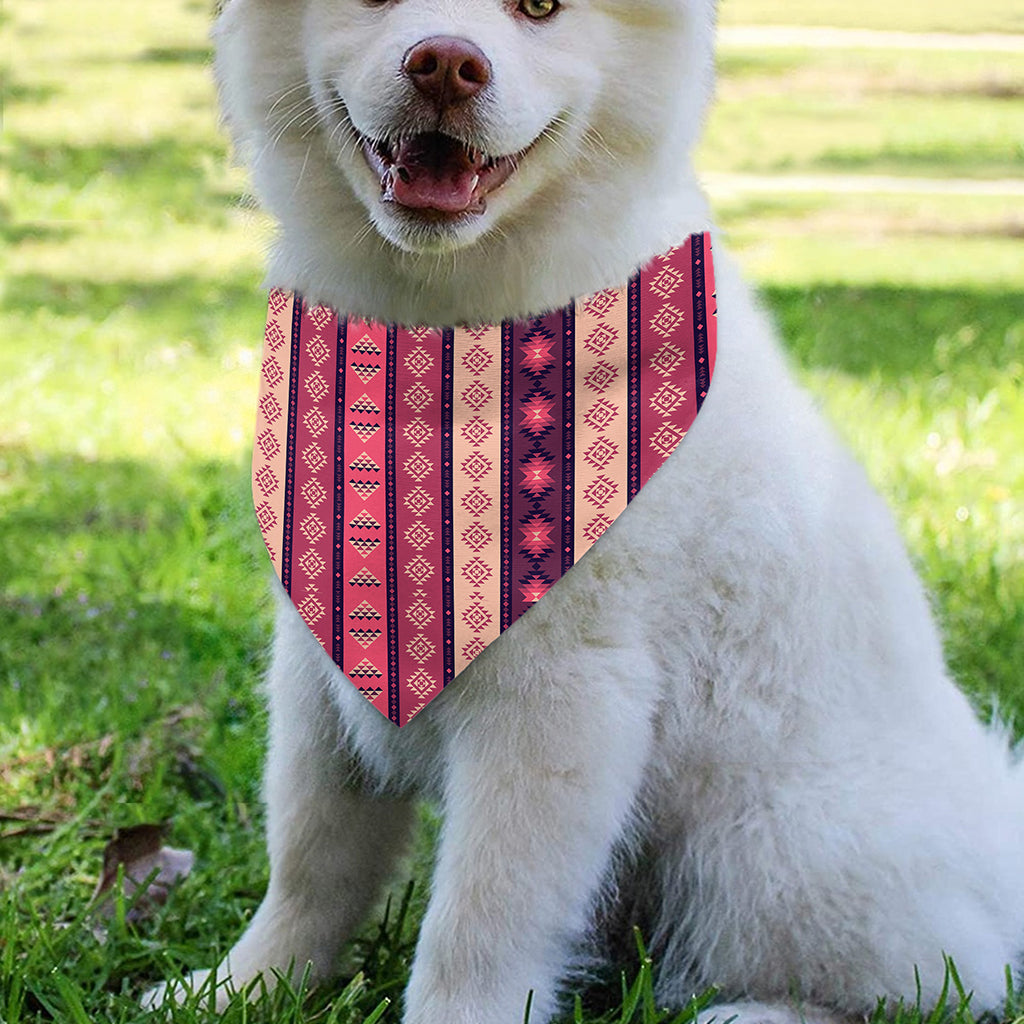 Pink And Purple Southwestern Print Over The Collar Dog Bandana