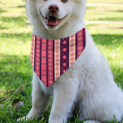 Pink And Purple Southwestern Print Over The Collar Dog Bandana