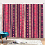 Pink And Purple Southwestern Print Pencil Pleat Curtains
