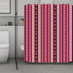 Pink And Purple Southwestern Print Polyester Shower Curtain