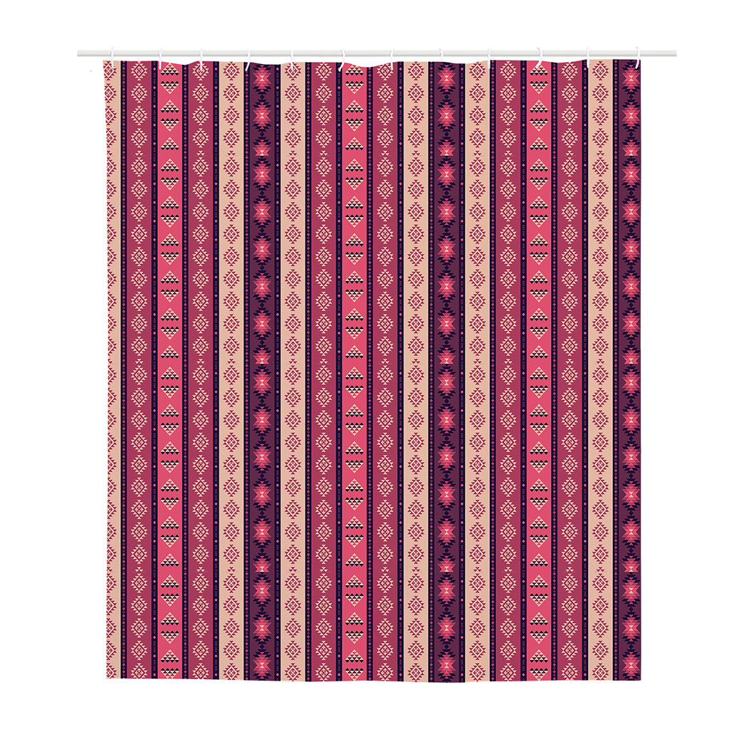 Pink And Purple Southwestern Print Polyester Shower Curtain