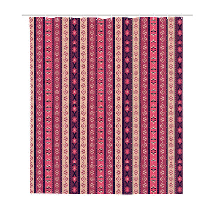Pink And Purple Southwestern Print Polyester Shower Curtain