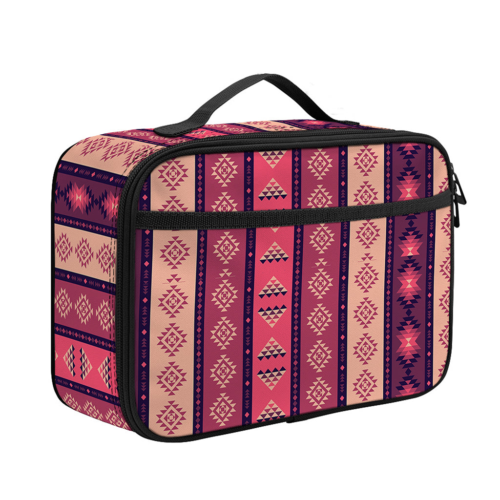 Pink And Purple Southwestern Print Portable Lunch Bag