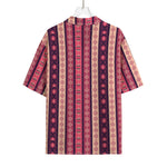 Pink And Purple Southwestern Print Rayon Hawaiian Shirt