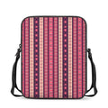 Pink And Purple Southwestern Print Rectangular Crossbody Bag
