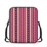 Pink And Purple Southwestern Print Rectangular Crossbody Bag