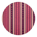 Pink And Purple Southwestern Print Round Blanket