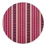 Pink And Purple Southwestern Print Round Blanket