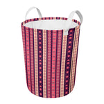 Pink And Purple Southwestern Print Round Laundry Basket