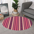 Pink And Purple Southwestern Print Round Rug