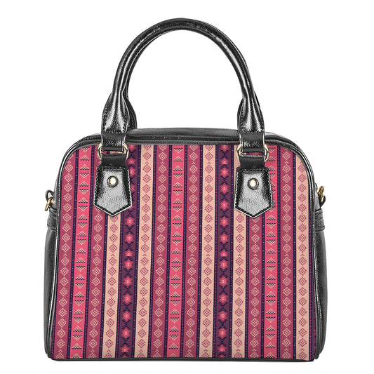 Pink And Purple Southwestern Print Shoulder Handbag