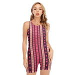 Pink And Purple Southwestern Print Sleeveless One Piece Swimsuit