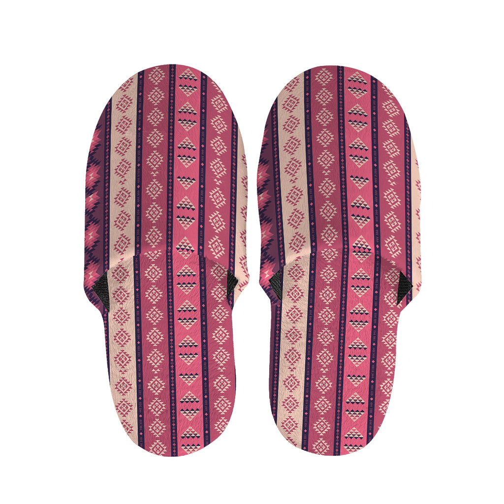 Pink And Purple Southwestern Print Slippers