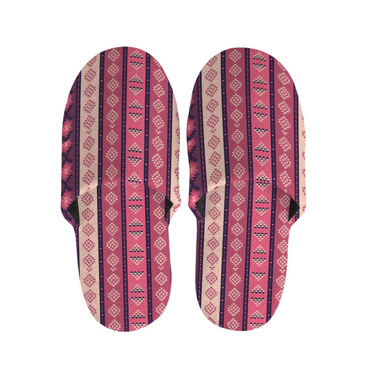 Pink And Purple Southwestern Print Slippers