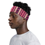 Pink And Purple Southwestern Print Sports Headband