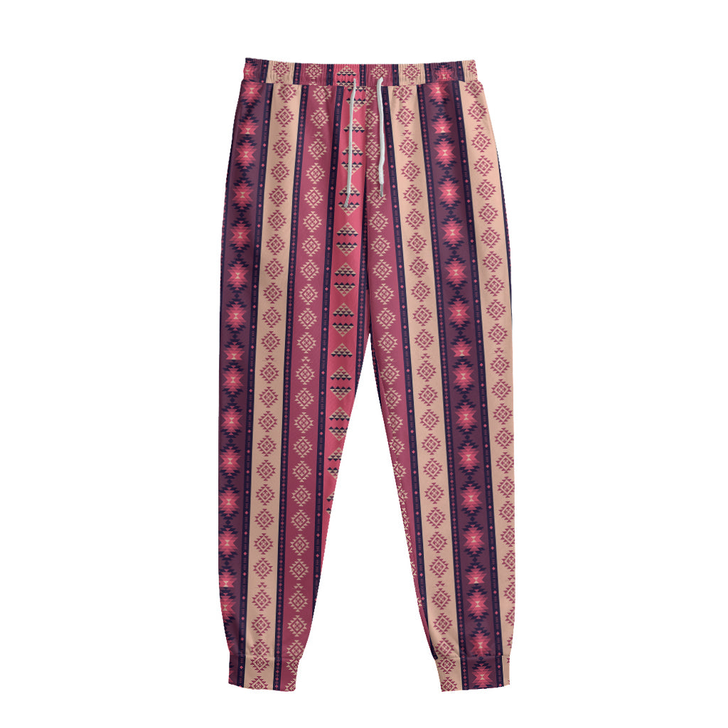 Pink And Purple Southwestern Print Sweatpants