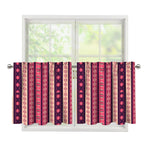 Pink And Purple Southwestern Print Tier Curtains