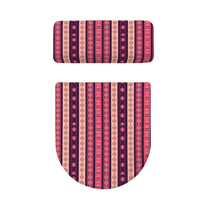 Pink And Purple Southwestern Print Toilet Lid And Tank Cover Set
