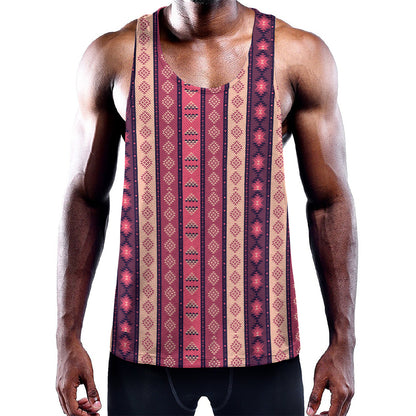 Pink And Purple Southwestern Print Training Tank Top
