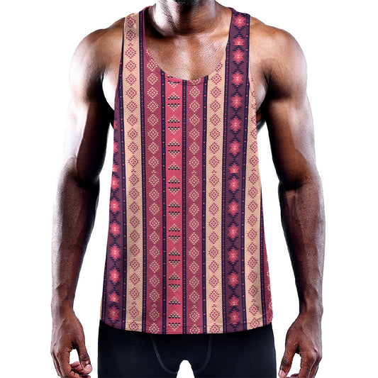 Pink And Purple Southwestern Print Training Tank Top