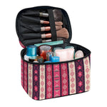 Pink And Purple Southwestern Print Travel Makeup Bag