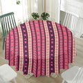 Pink And Purple Southwestern Print Waterproof Round Tablecloth
