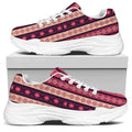 Pink And Purple Southwestern Print White Chunky Shoes