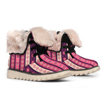 Pink And Purple Southwestern Print Winter Boots